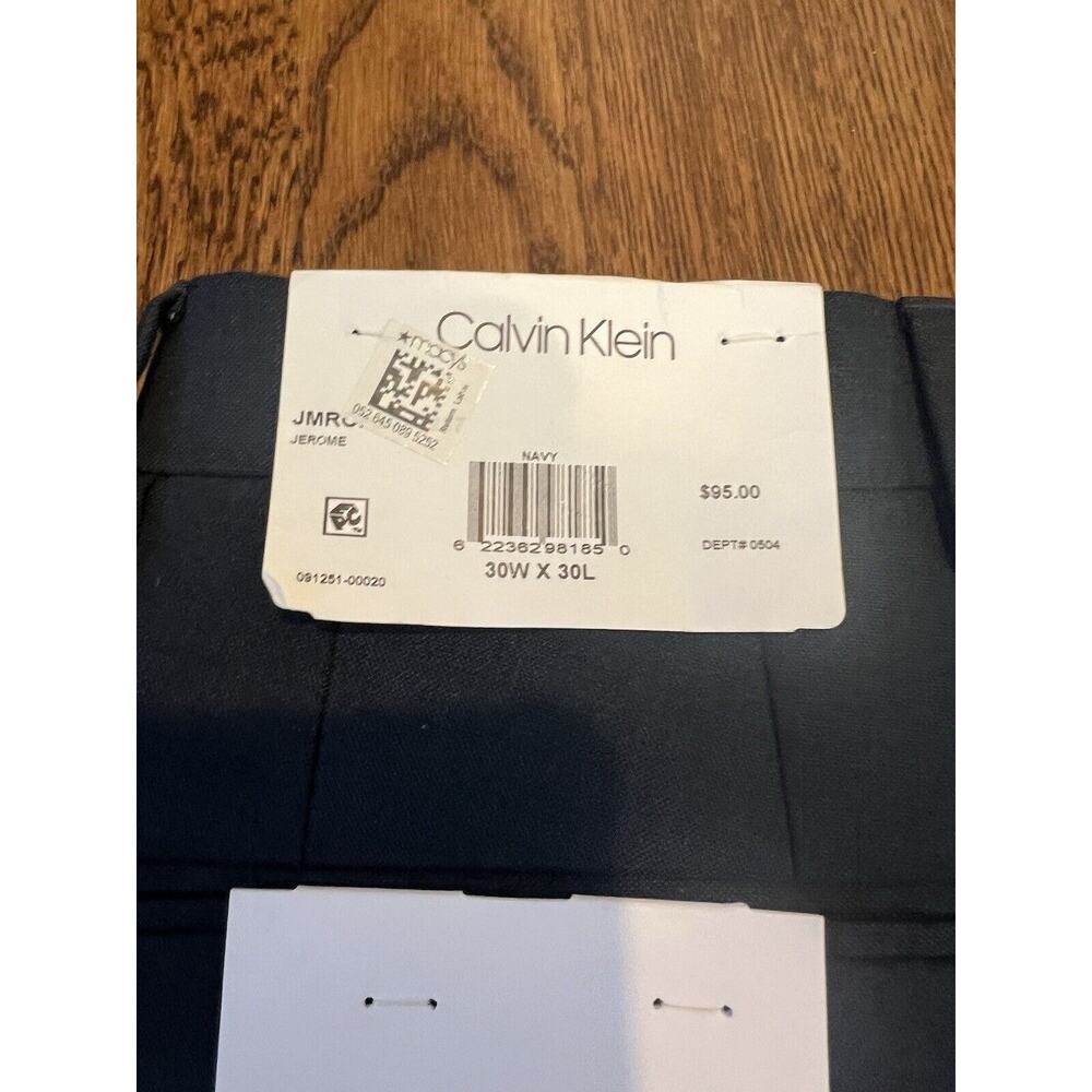 Man's Pants Calvin Klein Mens Jerome Slim Fit Dress Pant 30 X 30 - Picture 2 of 4